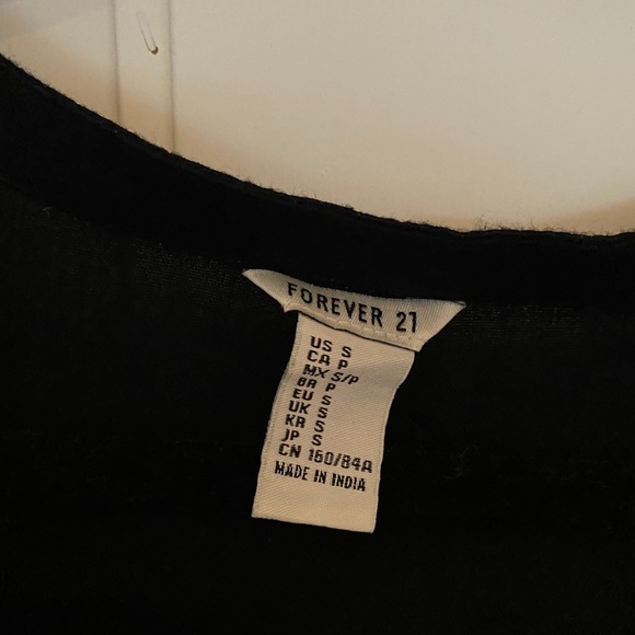 Forever 21 Black 3/4 Length Shirt - Picture 3 of 4